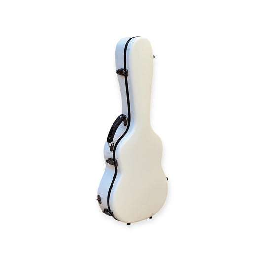 1/2 Size Classical Guitar Hard Case, Fiberglass, White